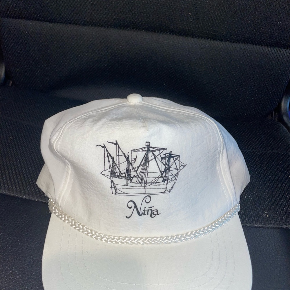 Vintage white rope hat